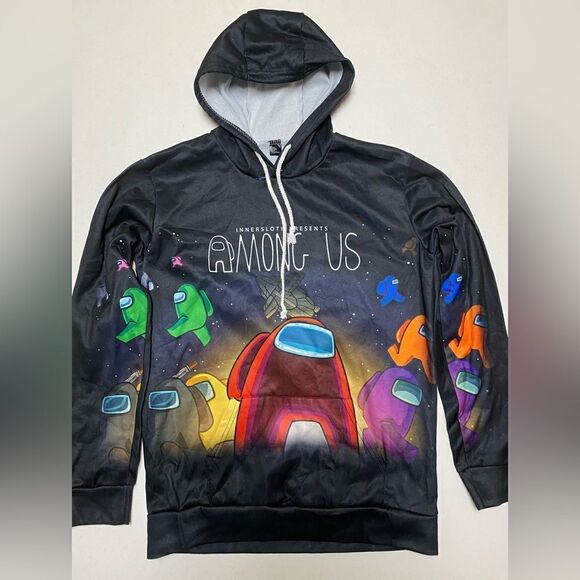 Innersloth Presents Among Us Unisex 3D All Over Print Pullover Hoodie Sz M - Picture 5 of 9